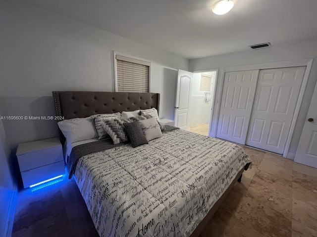 bedroom with a closet