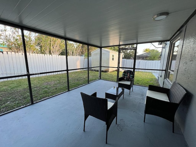 view of sunroom