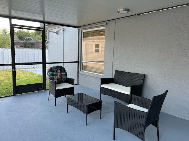 view of sunroom