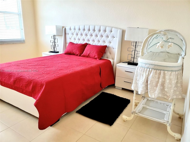 view of tiled bedroom