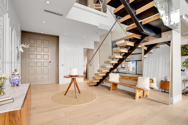 interior space featuring basketball court and hardwood / wood-style flooring