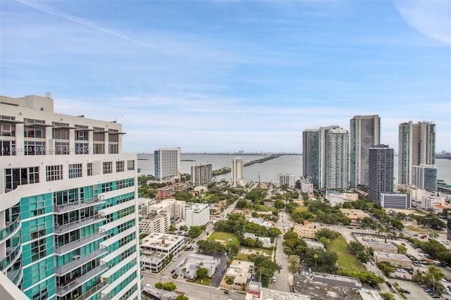 city view featuring a water view