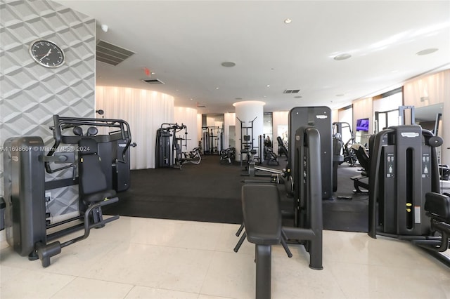 view of workout area