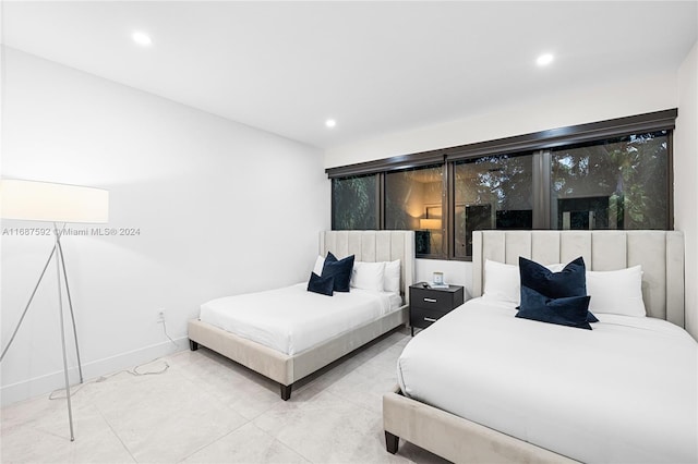 view of tiled bedroom