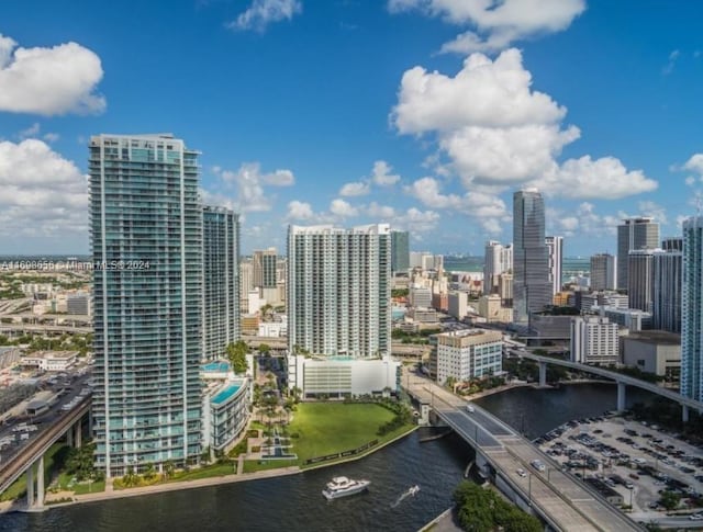 city view featuring a water view