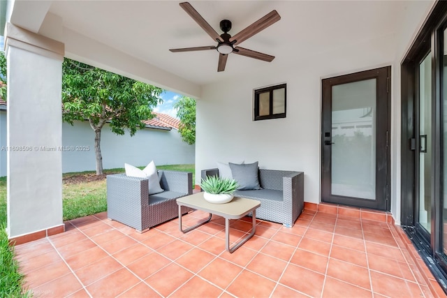 14584 SW 115th St, Miami, FL 33186 - view of patio / terrace featuring a ceiling fan
