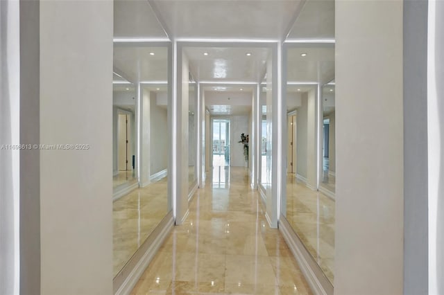 3201 NE 183rd St Unit 2607, Aventura, FL 33160 - corridor with marble tiled floors