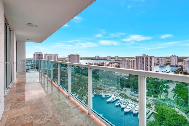 3201 NE 183rd St Unit 2607, Aventura, FL 33160 - balcony with a city view, a water view, and view of marina