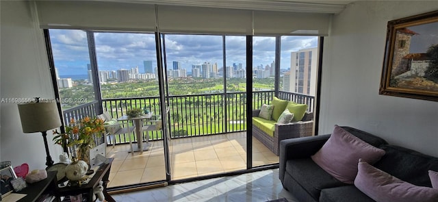 view of sunroom / solarium