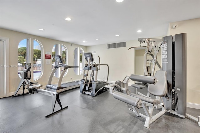 view of exercise room