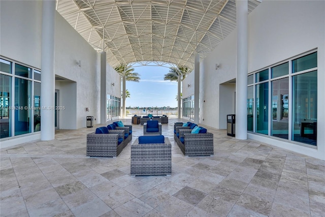 view of patio with an outdoor hangout area