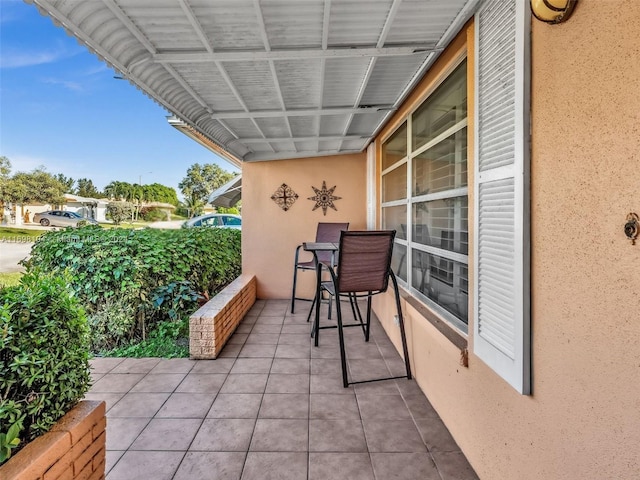 balcony featuring a patio