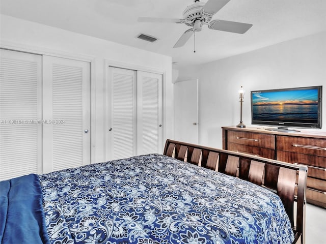 bedroom with ceiling fan