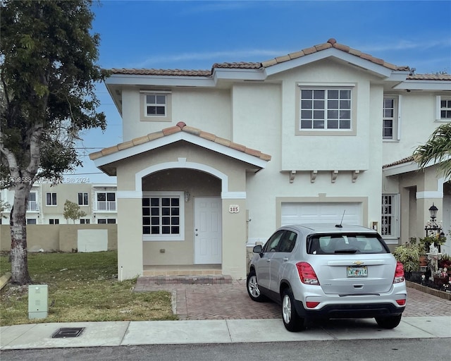 view of front of house featuring a garage