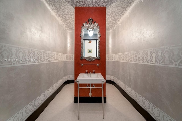 corridor with sink