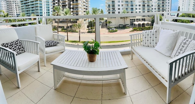 balcony with an outdoor living space