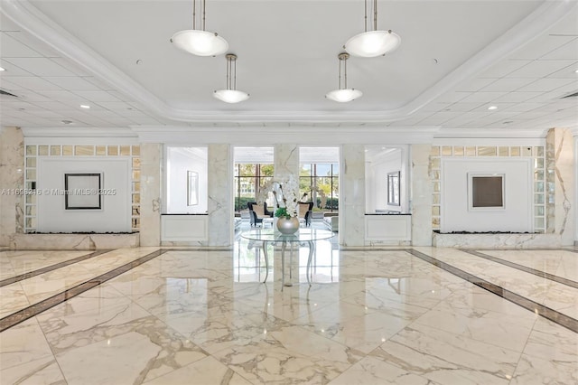 5700 Collins Ave Unit 5B, Miami Beach, FL 33140 - community lobby with ornamental molding and recessed lighting