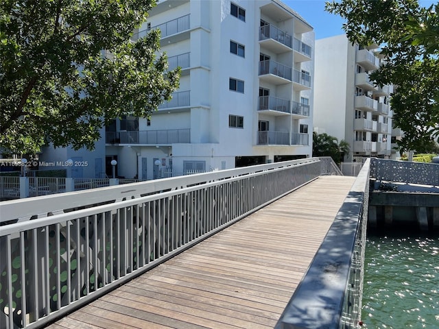 view of dock area