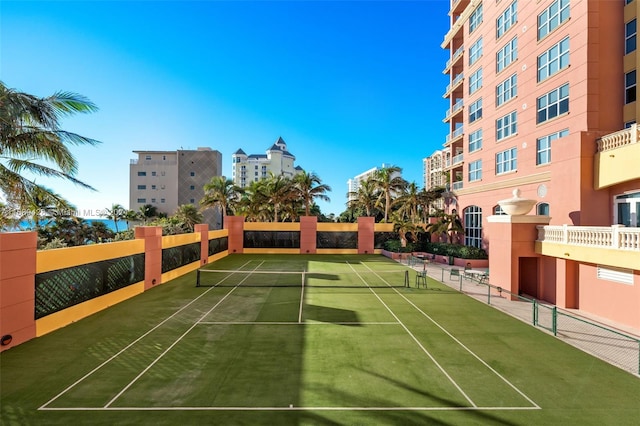 view of tennis court