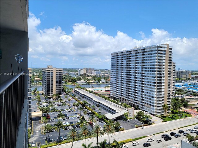 exterior space with a water view