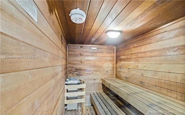 2030 S Ocean Dr Unit 604, Hallandale Beach, FL 33009 - sauna / steam room with wooden ceiling and wooden walls