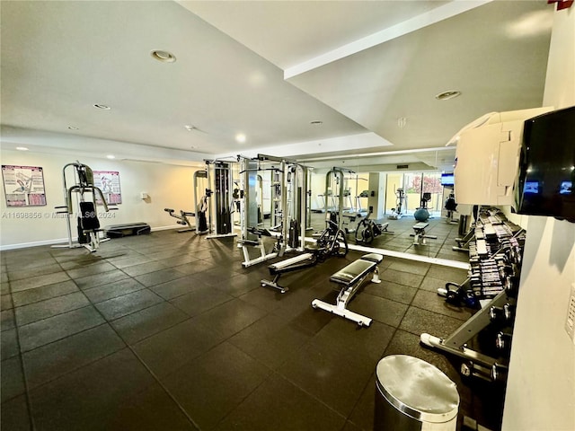 view of workout area