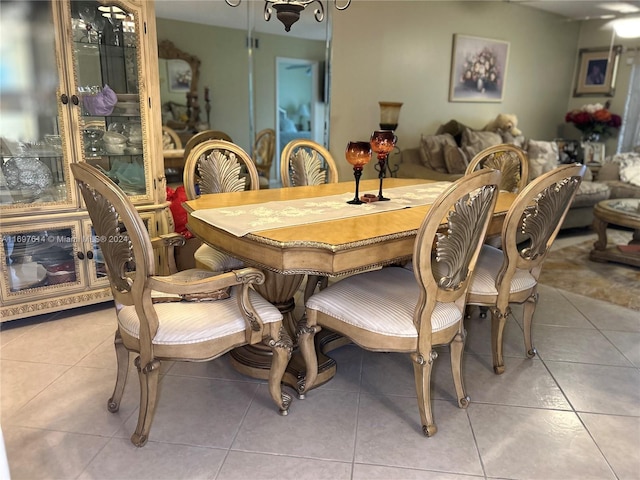 view of tiled dining room