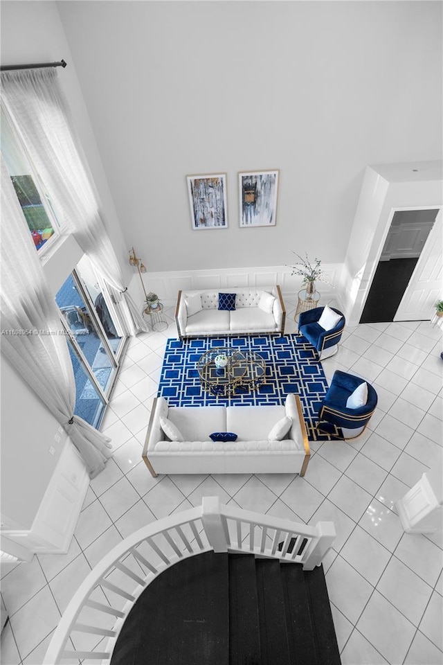 miscellaneous room with tile patterned flooring