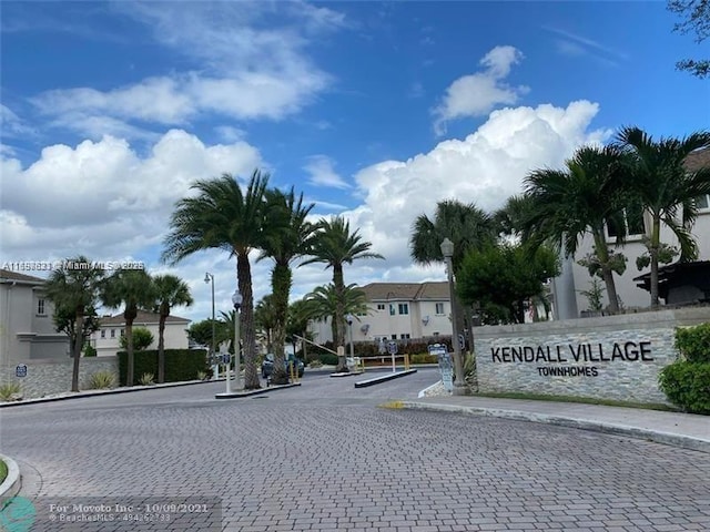 view of community sign