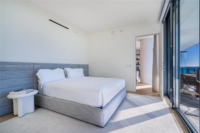 bedroom featuring light hardwood / wood-style flooring