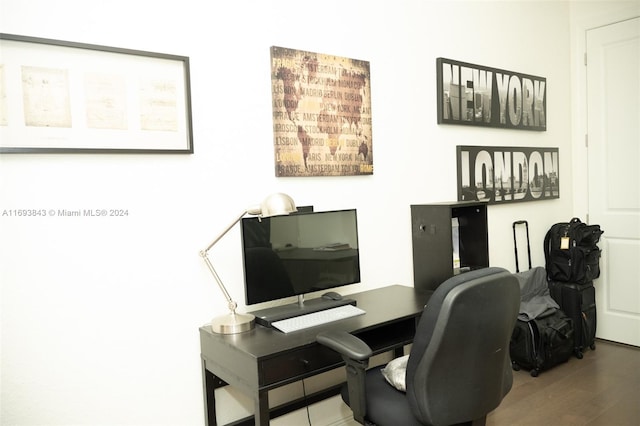 office featuring wood-type flooring