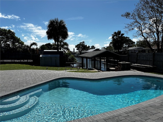 view of pool with a patio