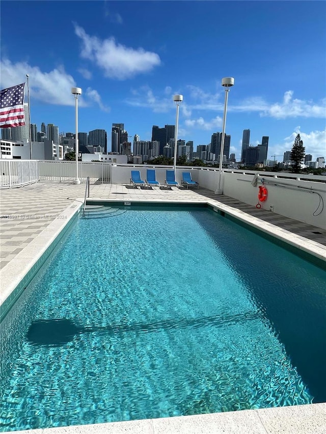 view of pool with a patio