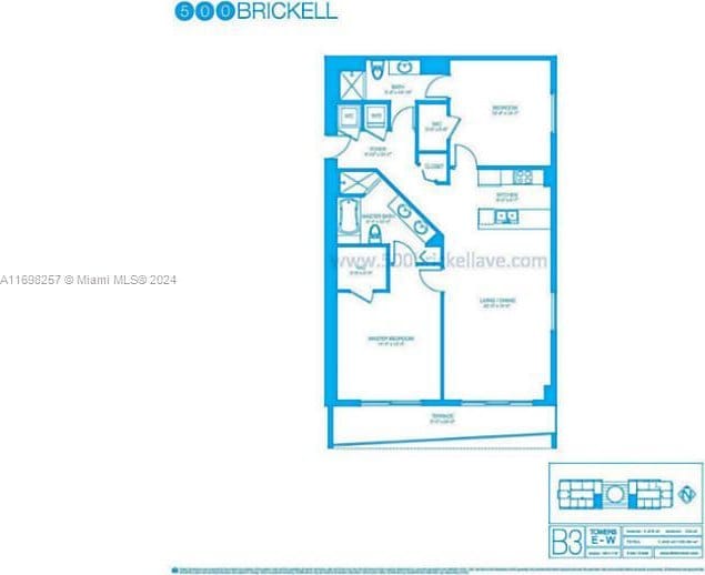 500 Brickell Ave Unit 2910, Miami, FL 33131 - floor plan