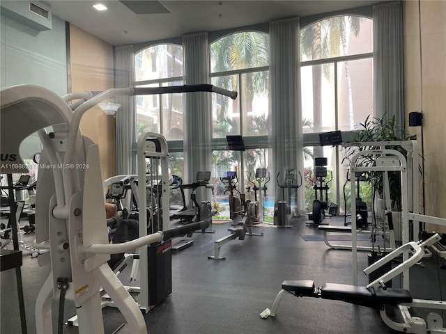 view of workout area