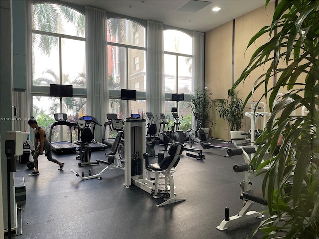 view of exercise room