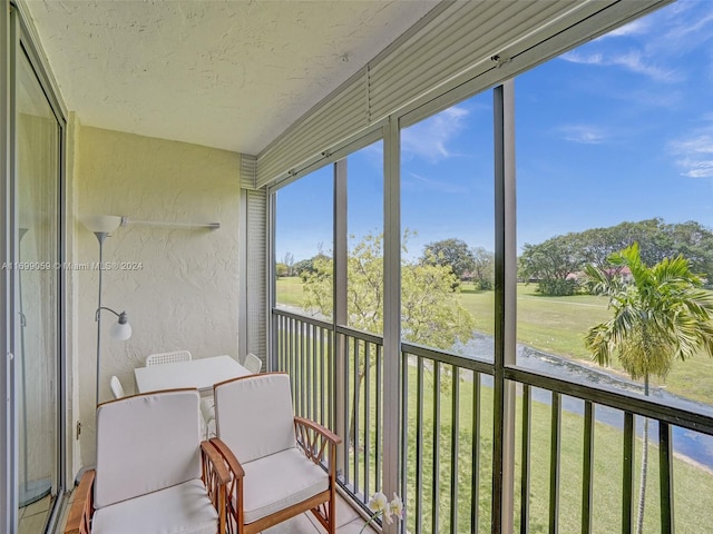 view of sunroom