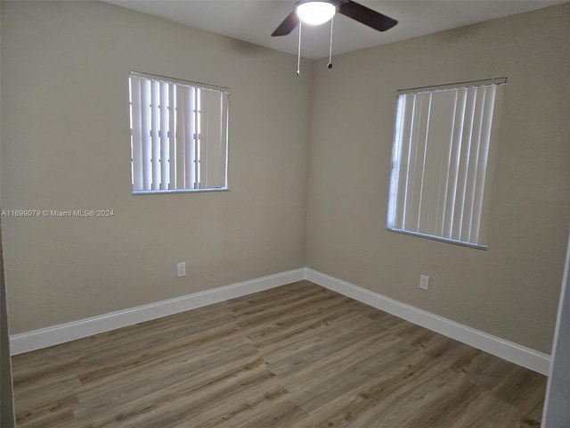 9780 SW 167th St, Miami, FL 33157 - empty room featuring ceiling fan and wood finished floors
