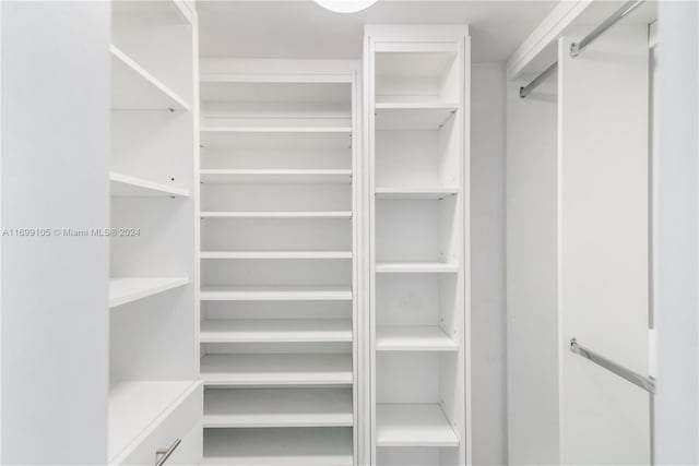 view of walk in closet