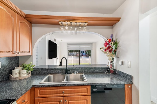 kitchen with dishwasher, stove, and sink