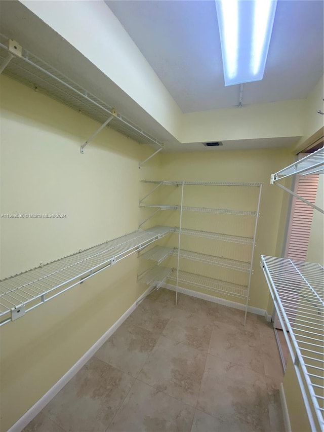 view of walk in closet