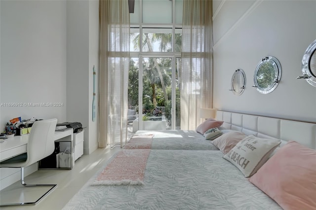 bedroom featuring crown molding