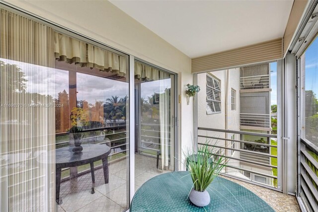 view of sunroom