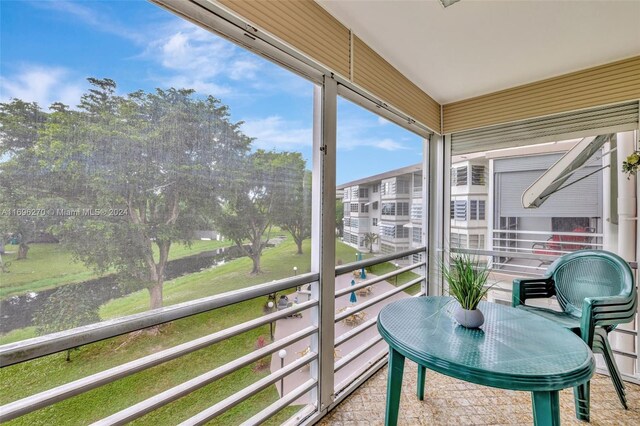 view of sunroom