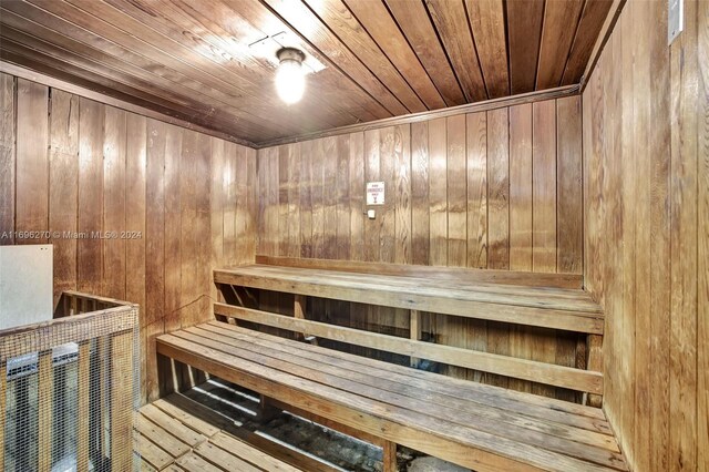 view of sauna / steam room featuring wood-type flooring