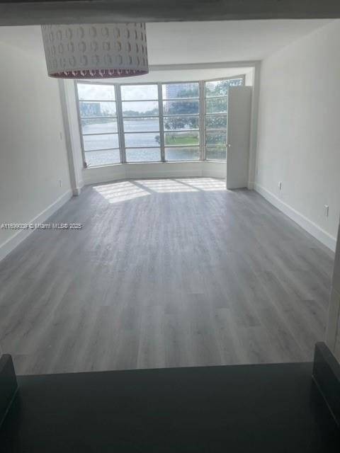 spare room featuring hardwood / wood-style flooring and a wealth of natural light