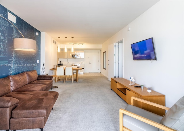 view of carpeted living room