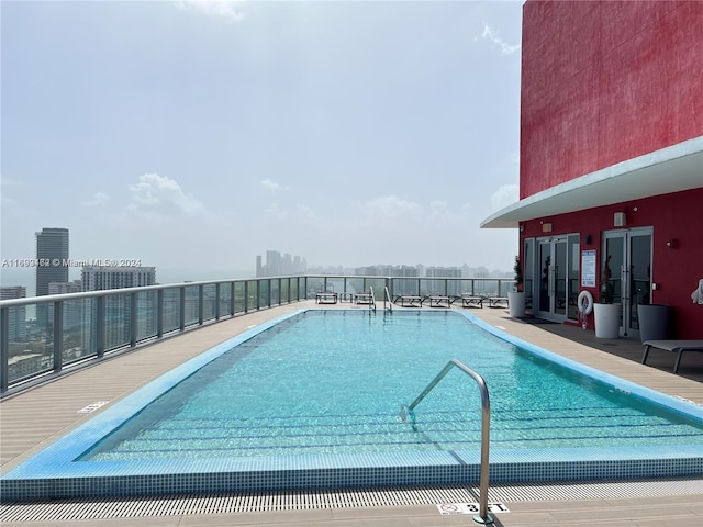 view of pool with a patio