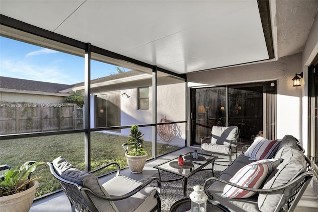 view of sunroom / solarium