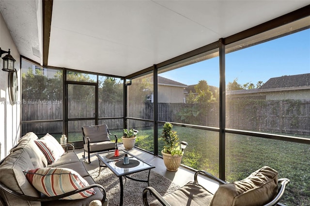 view of sunroom / solarium